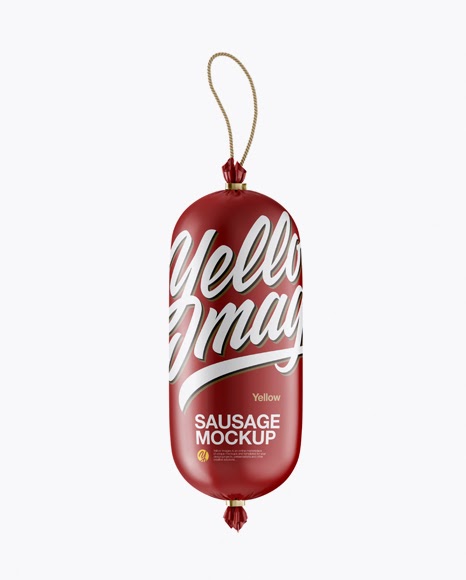 Download Download Sausage Chub W/ Rope Mockup Object Mockups ...