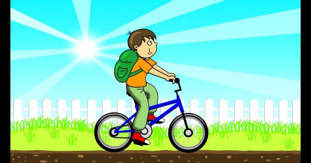 Gambar Kartun Anak Naik Sepeda Top Gambar