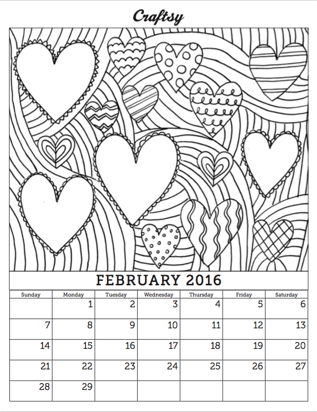 Our free coloring pages for adults and kids, range from star wars to mickey mouse. Free Download February Coloring Book Calendar Page Jessie Unicorn Moore
