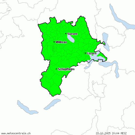 Ja, ich möchte mich automatisch orten lassen. Unwetterzentrale Luzern Alle Warnungen