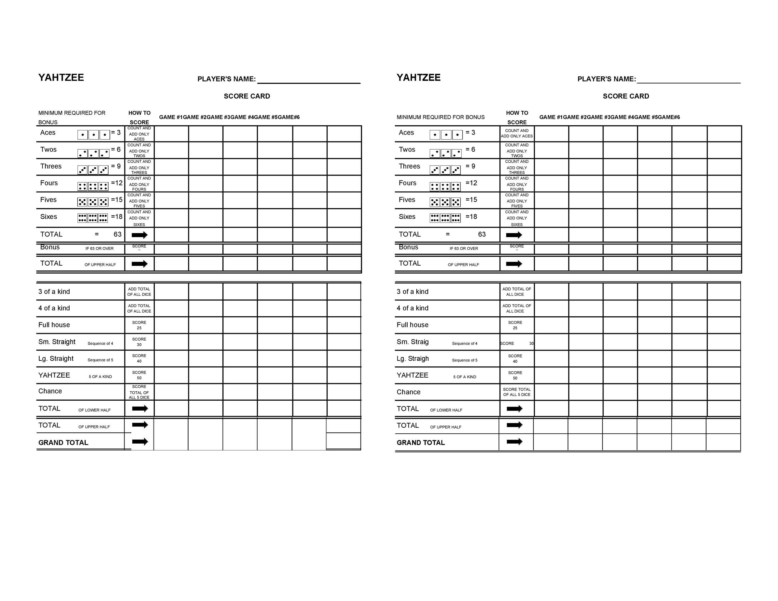 38 pdf free printable yahtzee rules printable download docx zip