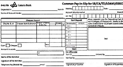 Hdfc Bank Deposit Slip - A deposit slip indicates the date, the name of the depositor, the ...