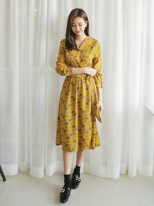 人気のファッショントレンド ベスト50 からし色 ワンピース コーデ 夏