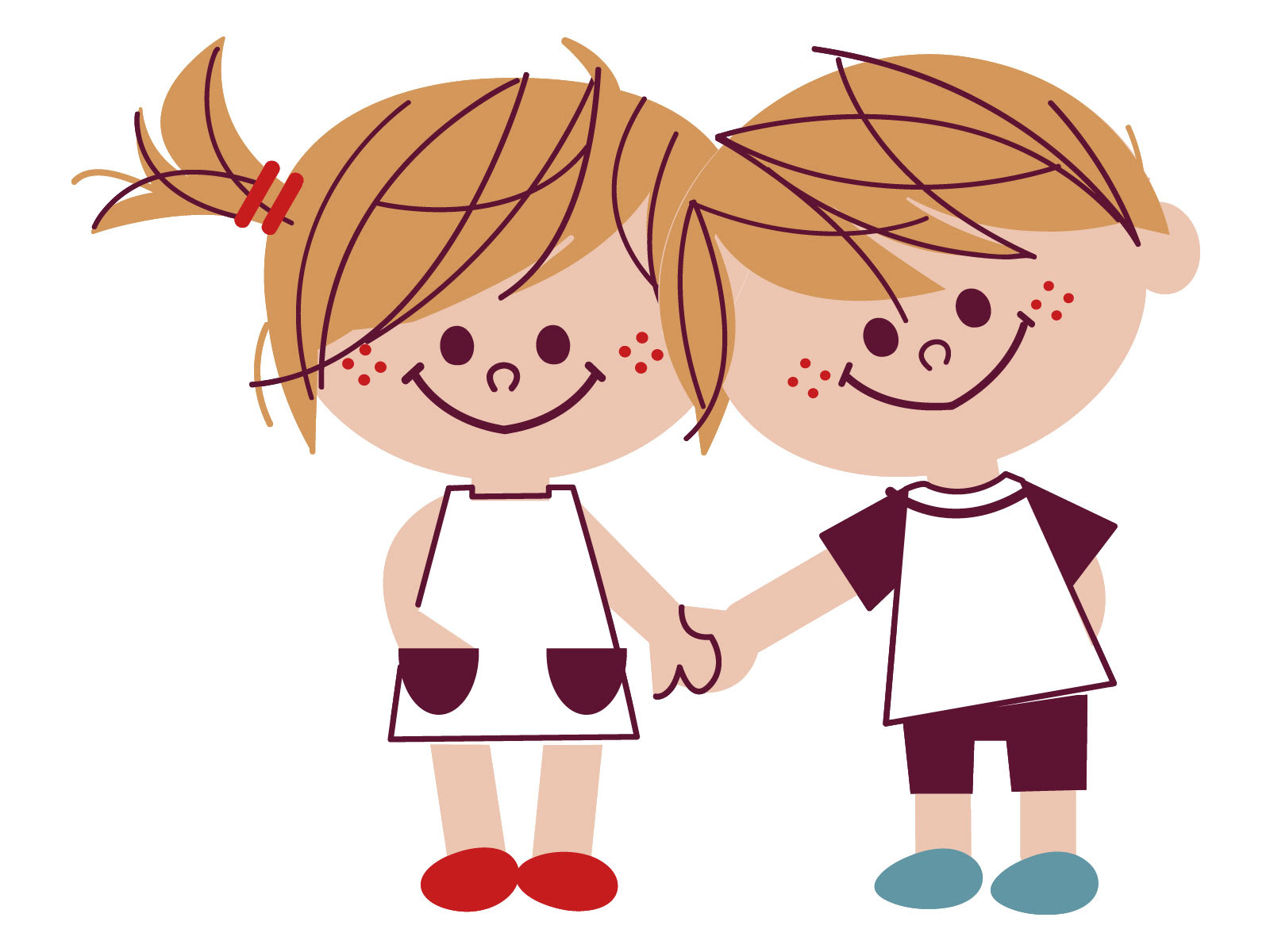 無料イラスト画像 上男女 仲良し イラスト かわいい