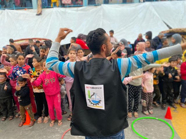 To address ongoing psychosocial trauma, DSPR-NECC psychosocial service program hosts “fun days” for children in Gaza to play, laugh, and vent their fears.