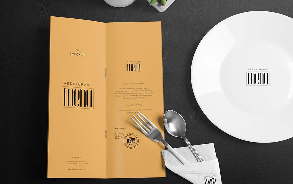 Download 17+ Restaurant Mockup Free - FreeFileMockup