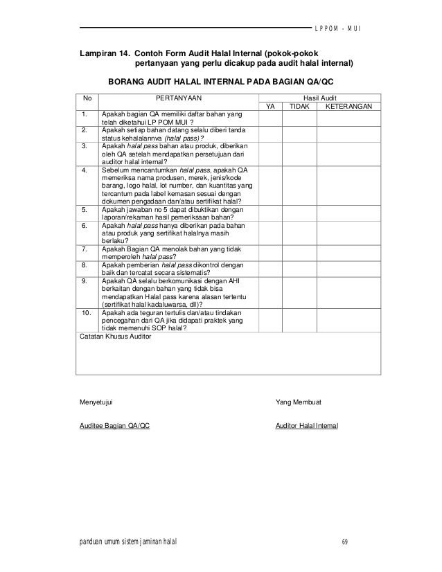 Contoh Berita Acara Audit Internal - Contoh 317