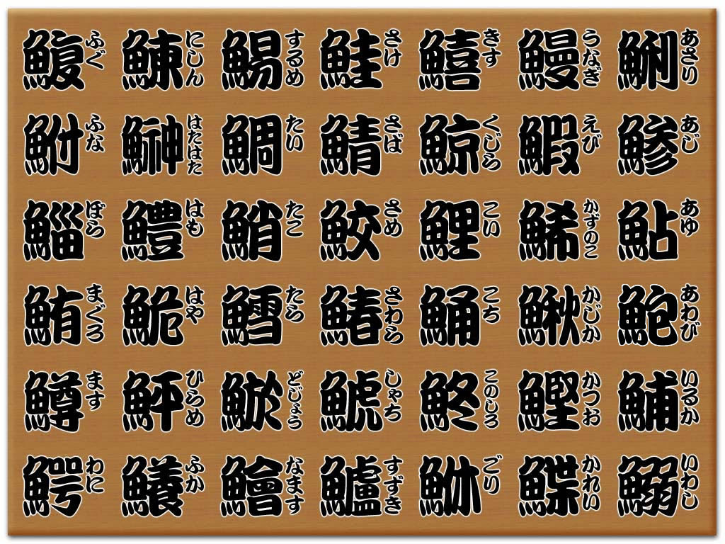 魚 漢字 一覧 表 魚 へん の 漢字 一覧 表