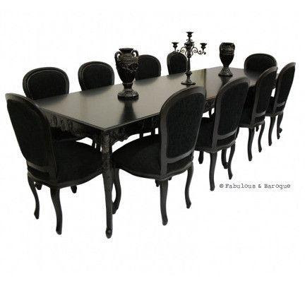 Featuring a black mirror top, modern turned leg, and carving detail on all four sides, the bel air is sure to impress. Gothic Wedding Versailles 10ft Dining Table Black 2156057 Weddbook