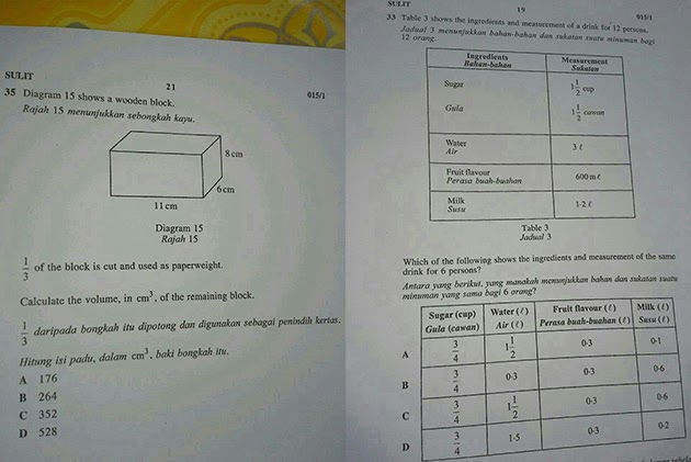 Contoh Soalan Pt3 Matematik Lembaga Peperiksaan - Soalan bz