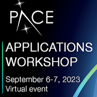 text reads PACE applications workshop, September 6-7, 2023 Virtual event