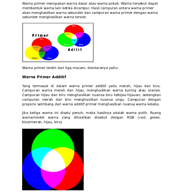  Campuran  Warna  Merah  Dan Hijau Menghasilkan  Warna 