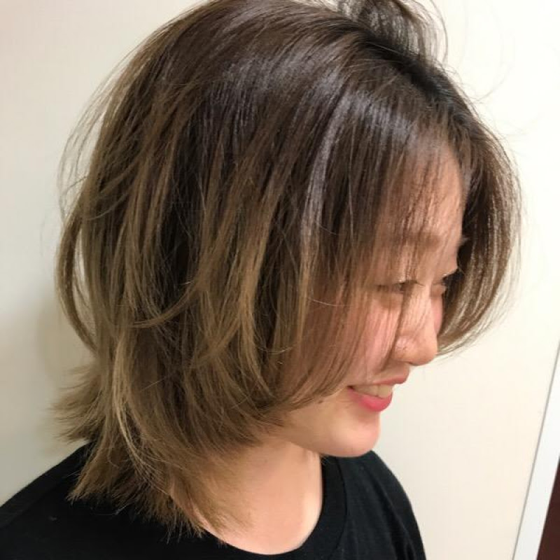 現代の髪型 ベスト40 代 伸ばしかけ ボブ レイヤー