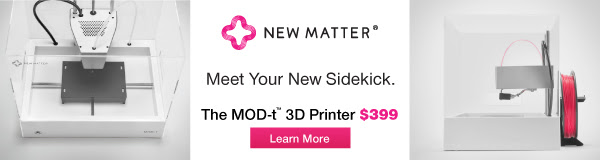 Meet your new sidekick. The MOD-t 3D printer.