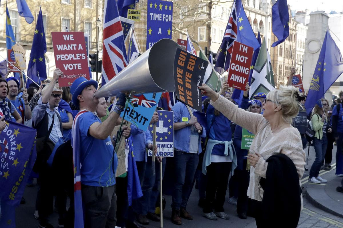 Brexit protesters 