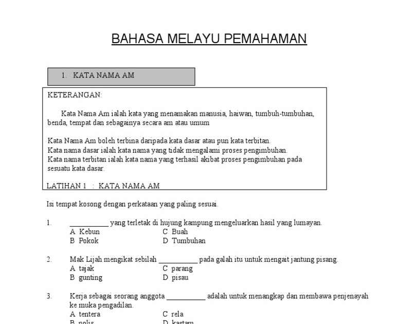 Contoh Soalan Bahasa Malaysia Tingkatan 2 - FIFA 15 