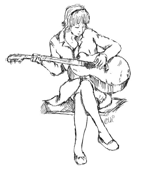  Girl  wiht guitar  by Arwenyte on DeviantArt
