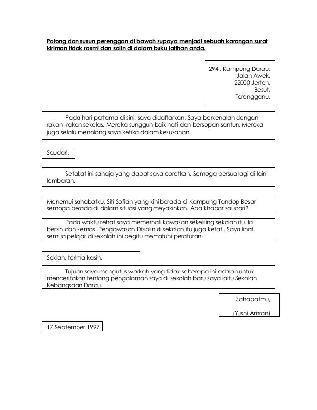 Format Surat Kiriman Rasmi Bahasa Inggeris - Yuzhe11