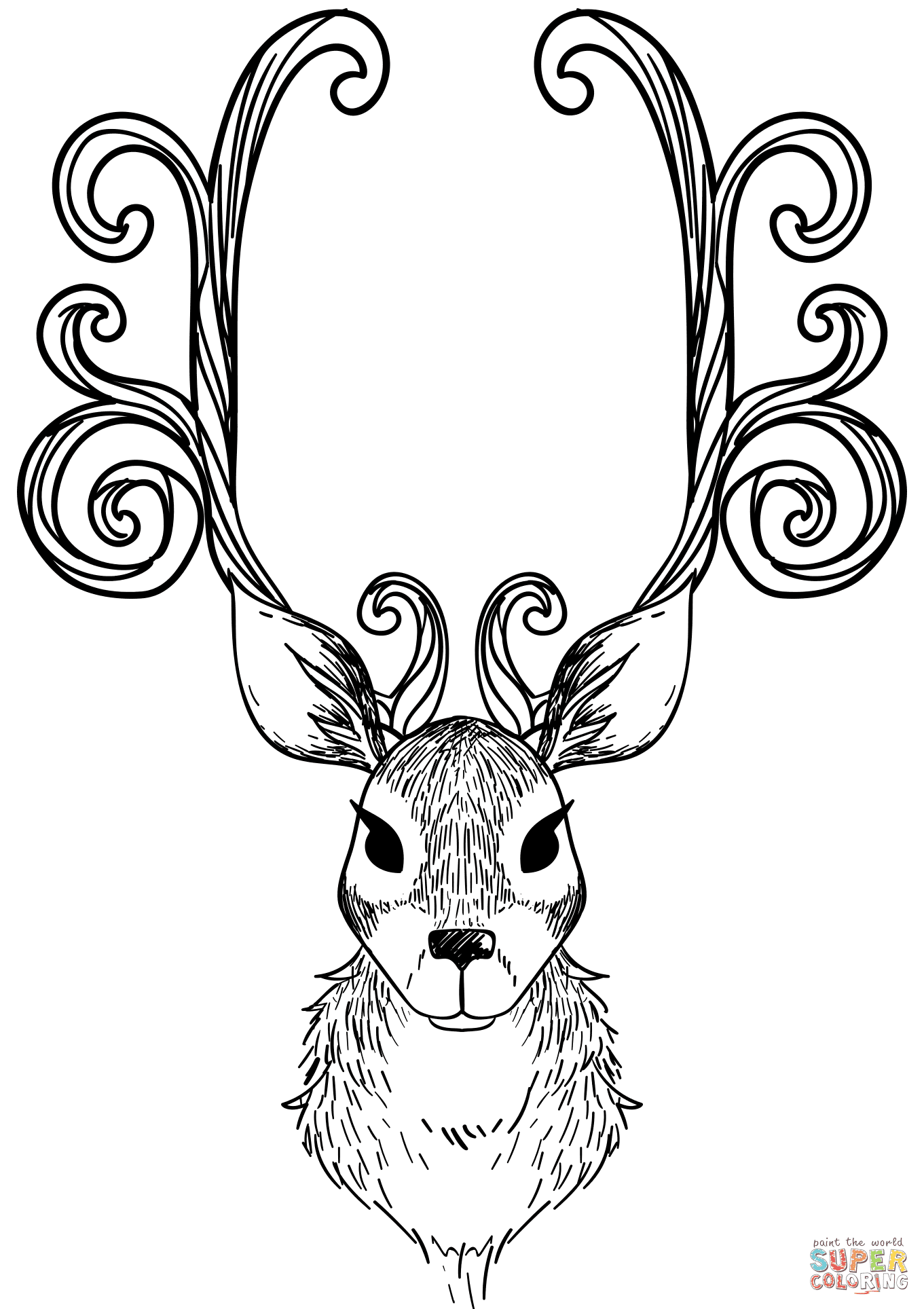 Imagine, christmas night when everyone is asleep. Christmas Reindeer Coloring Page Free Printable Coloring Pages