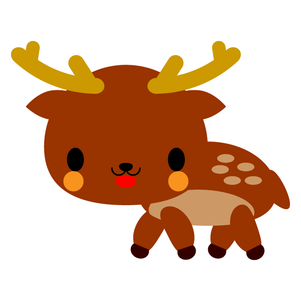 最高の動物画像 最高鹿 可愛い イラスト