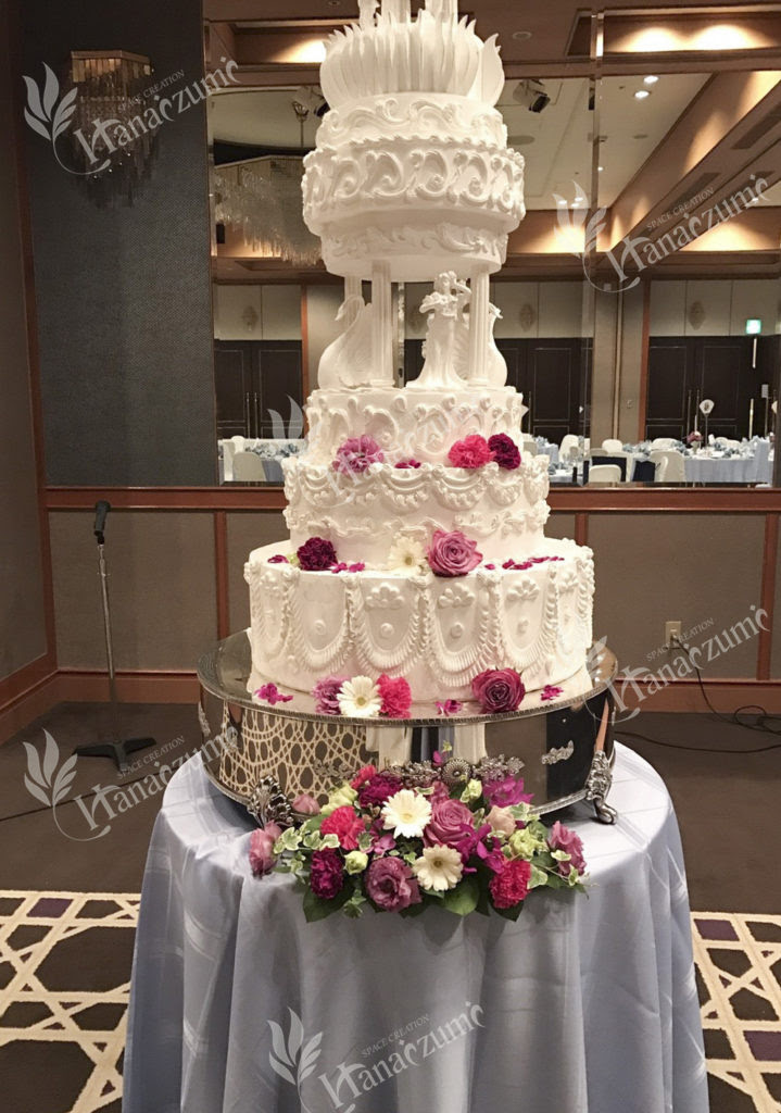 新鮮なウエディングケーキ 花 最高の花の画像