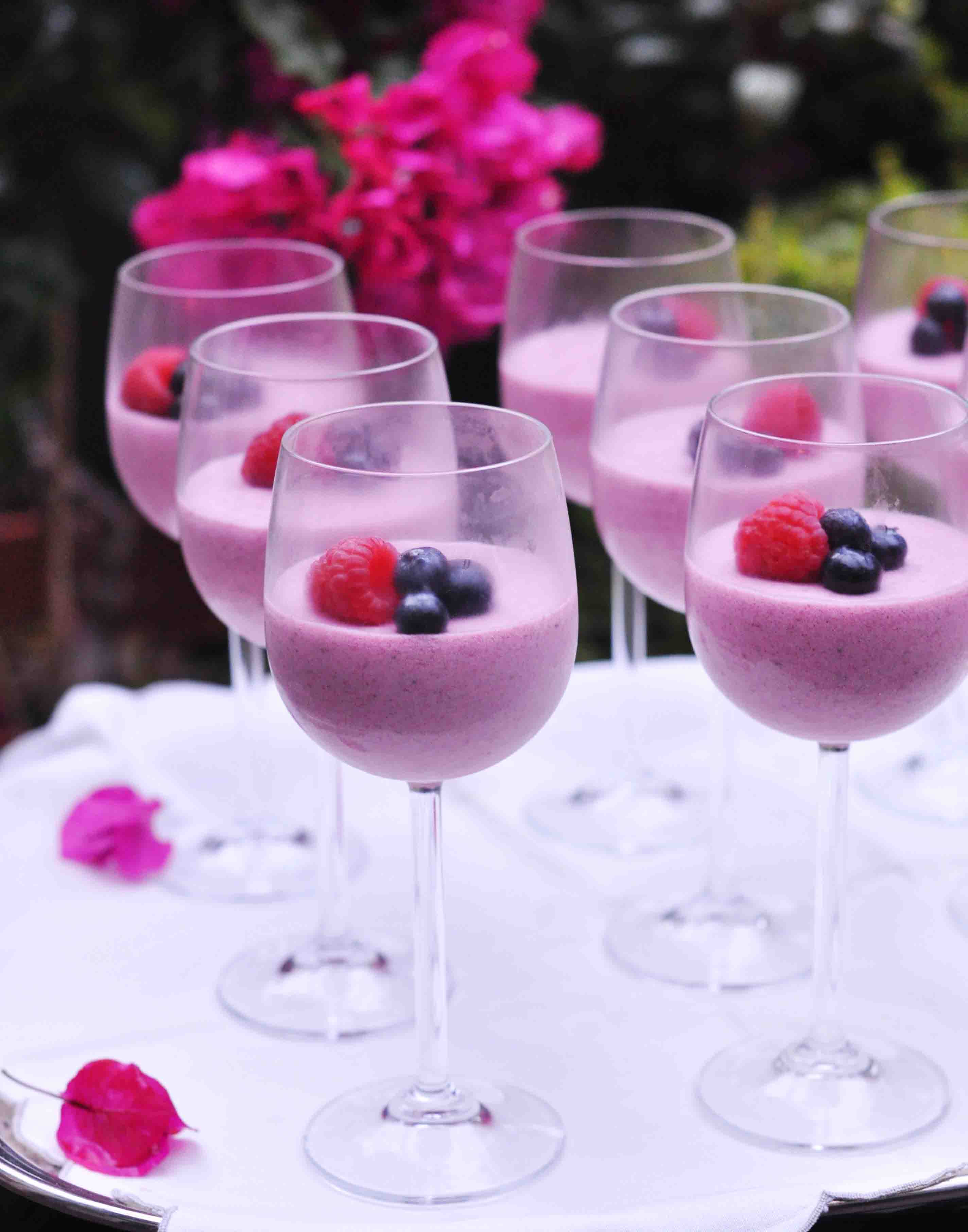 We had a delightful evening with my sister and. Light As Air Berry Mousse Elemental Custard