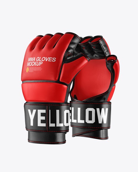 Download Two MMA Gloves PSD Mockup Half Side View