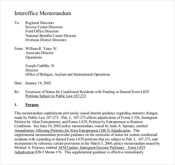 Office Memorandum Template | HQ Printable Documents