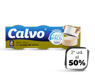 Atún claro en aceite de oliva, Calvo pack-3x52g