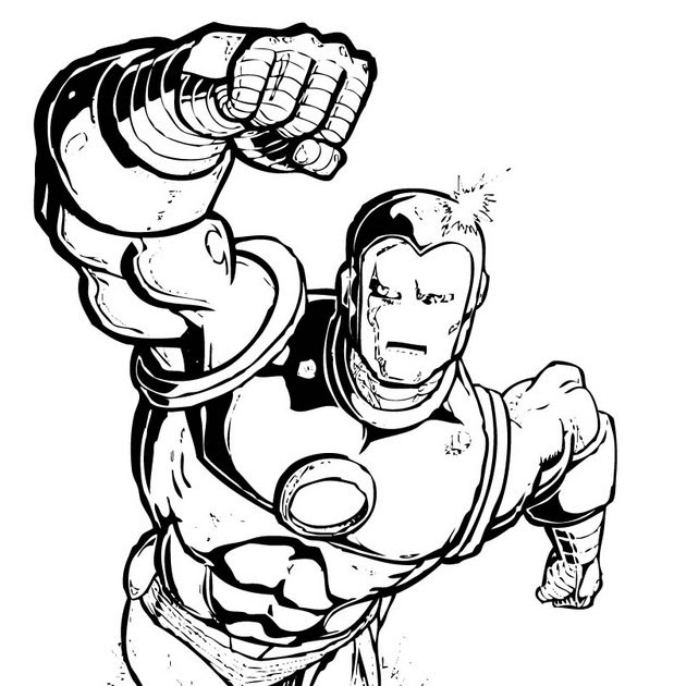 Download Iron Man flying coloring page - Baby Face