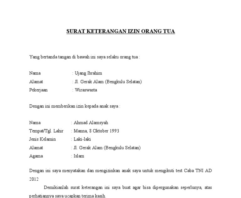 Contoh Surat Permohonan Kerja Malam Letter 7saudara Com