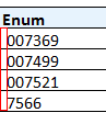 space in emp number