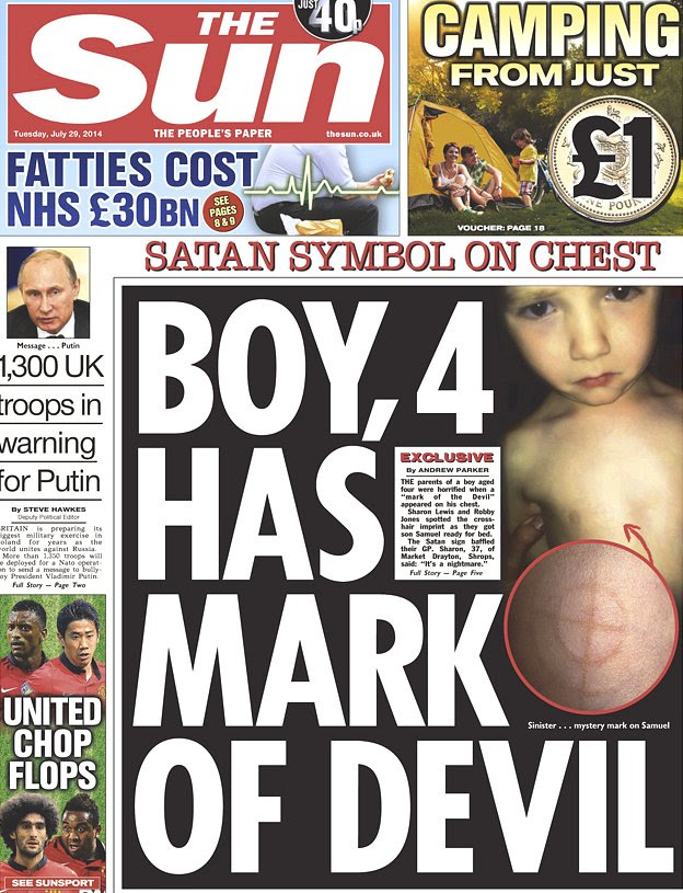 This Is The Front Page Of The Most Widely Read Daily Newspaper In The United Kingdom Europe