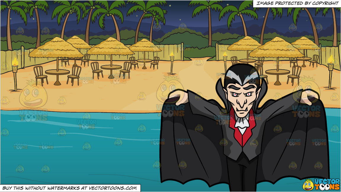 After all, not every vampire is named dracula! A Vampire Revealing Himself And A Beach View Dinner Site Background Clipart Cartoons By Vectortoons