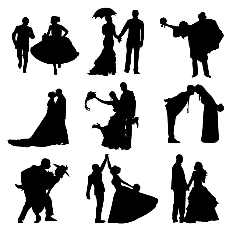 Download Basemenstamper Bride And Groom Silhouette Svg Free