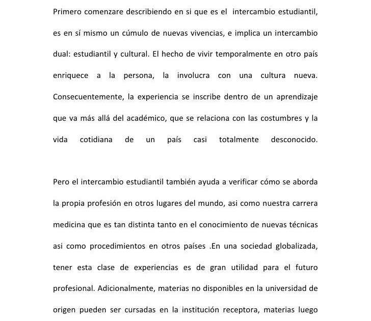 Carta De Motivos Para Intercambio Estudiantil - t Carta De