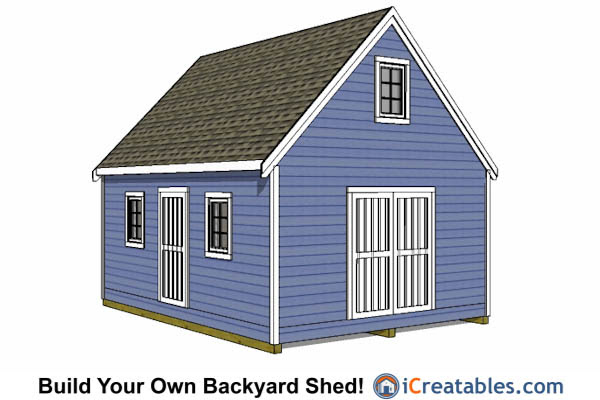 Download Now: 16x20 Shed with Loft Plans
