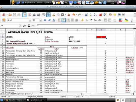 Contoh Database Nilai Siswa - Virallah