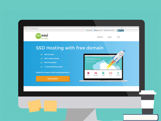 Doteasy Web Hosting: 1 Godina SSD Hosting & Besplatne domene