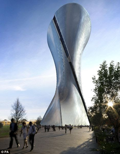 Beacon of Britain: Artist's impression of the new Battle of Britain memorial proposed for the Royal Air Force Museum at Hendon in north London