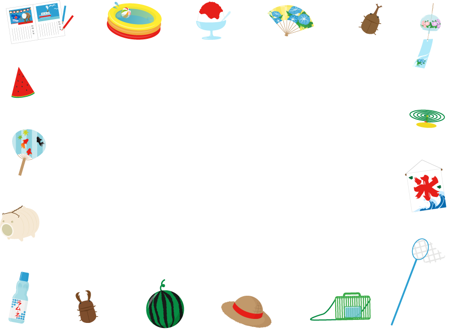 最高の無料イラスト これまでで最高の夏 イラスト 枠