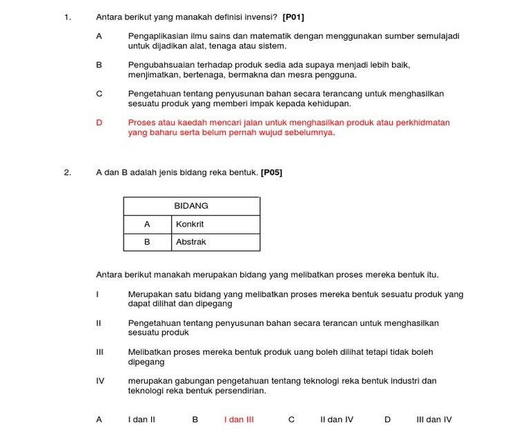 Soalan Rbt Tingkatan 1  louiytra