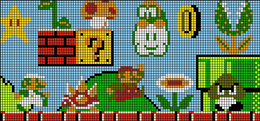 Mario Pixel Art With Grid - Pixel Art Grid Gallery
