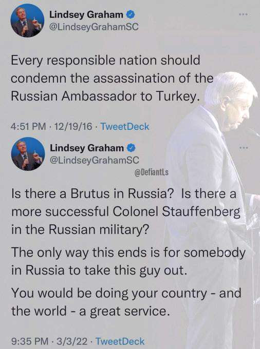 yprocrite tweets by Lindsey Graham