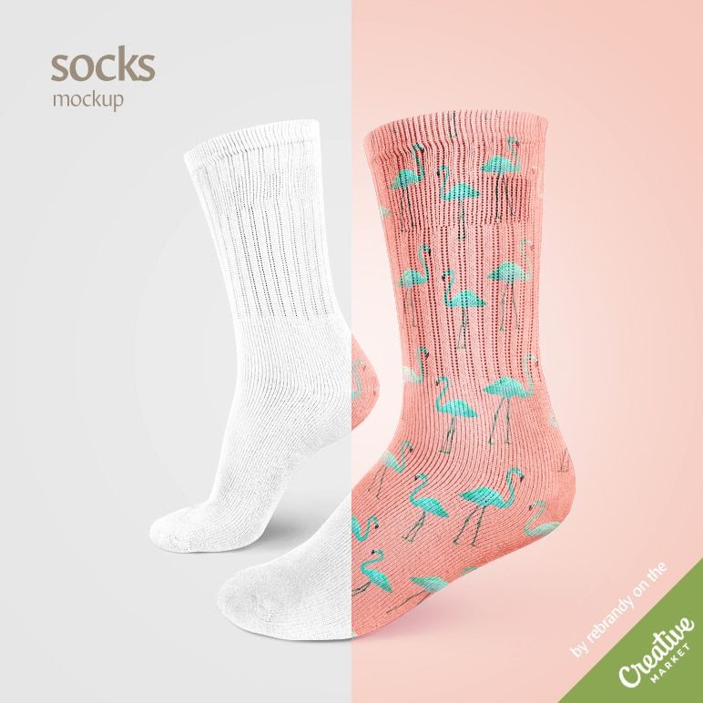 Download 9069+ Socks Mockup Online PSD File