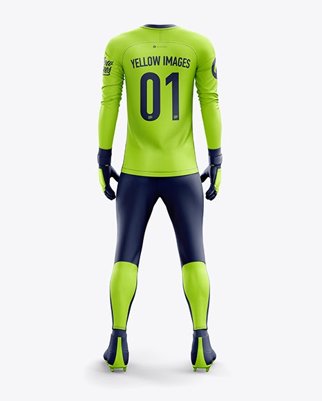 Download Free Men's Full Soccer Goalkeeper Kit with Pants mockup ...