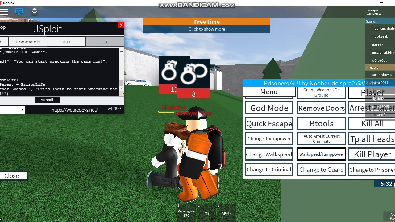 Mod Menu On Roblox Prison Life On A Laptop Free Roblox Accounts With Robux 2019 October - admin hack for prison life v20 2017 roblox youtube