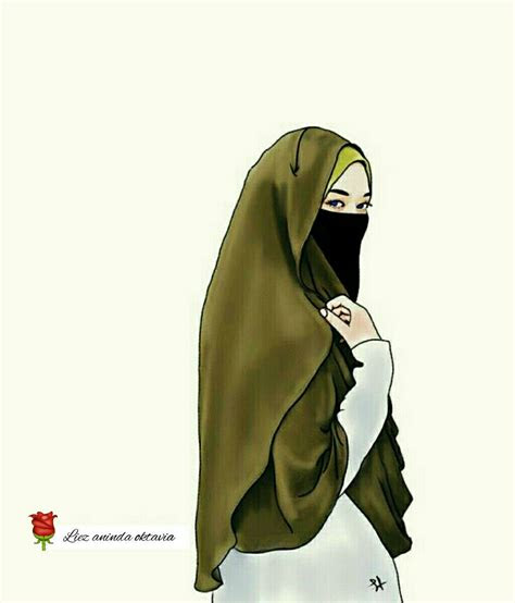 21 Gambar Kartun  Muslimah  Keren Gaul  Arka Gambar