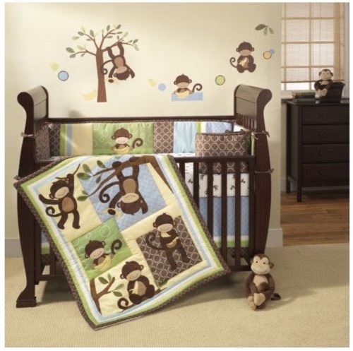 Best cheap Monkey Crib set - 4 Piece | Monkey crib bedding