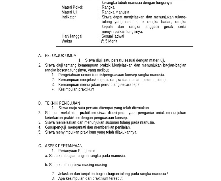 Contoh Soal Ujian Praktek Bahasa Jawa Kelas 6  Sd 